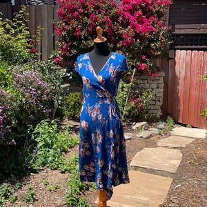 Floral summer wrap dress